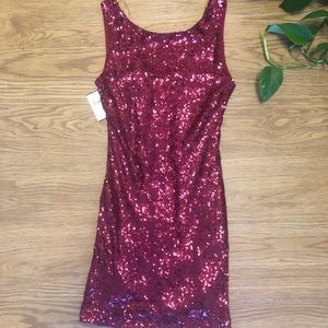 Crystal Doll Red Sequin Dress {NWT}